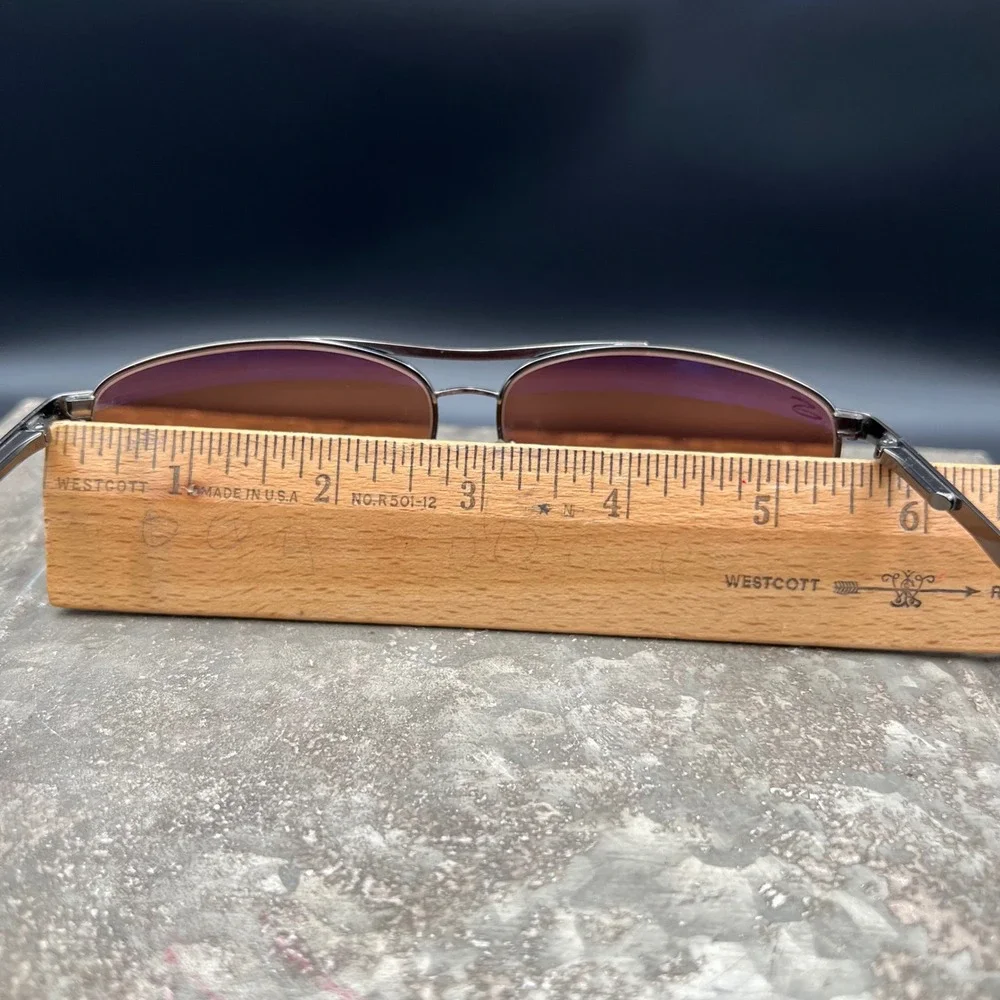 Serengeti 6408 Aviator Sunglasses Gunmetal Metal Frame Rose Lens Japan Mens